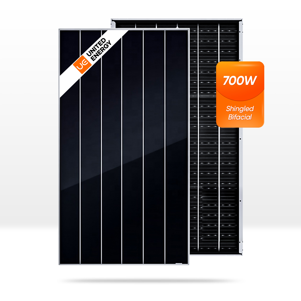 Painel solar de telhas United Energy monocristalino 210mm bifacial 670w 680w 690w 700w