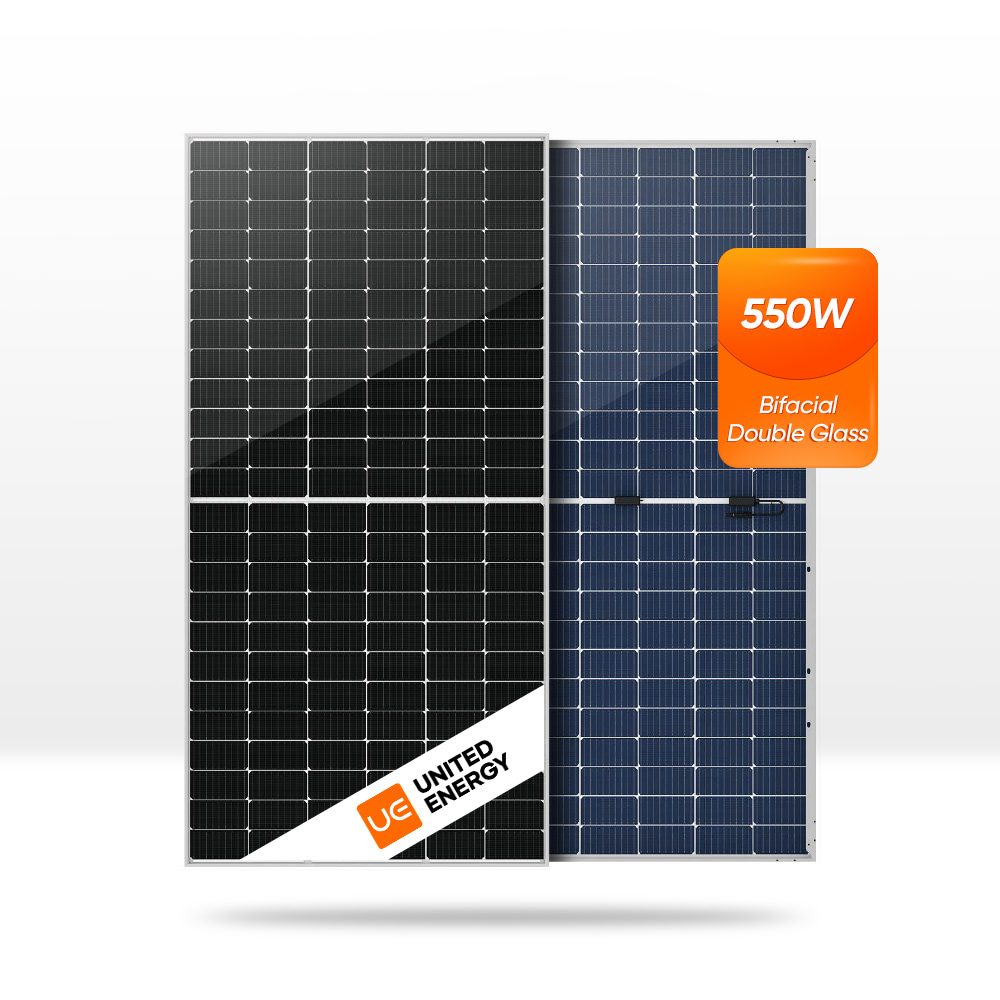 Painel solar bifacial duplo lado 550w 560w módulo solar mono perc com certificado ul tuv