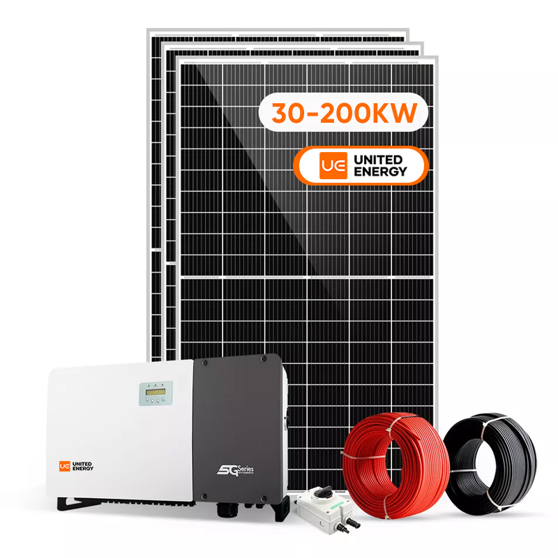 Sistema de energia solar em rede para uso comercial e industrial 30KW 50KW 100KW 150KW 200KW