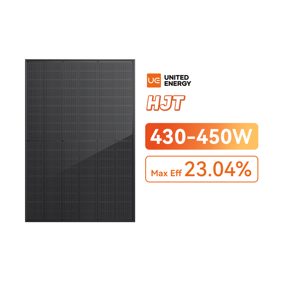 Painéis Solares Fotovoltaicos HJT 430-450W Todo Preto Bifacial