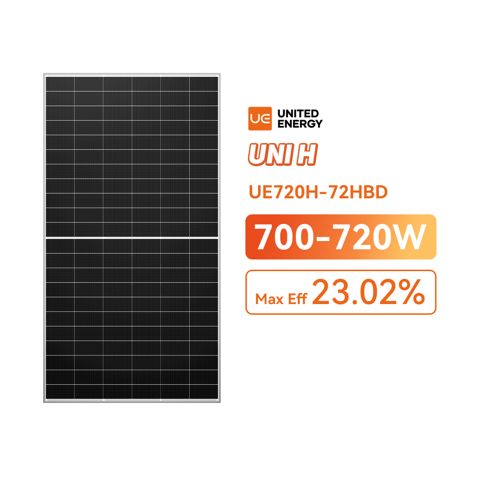 Preço de fábrica HJT 700-720W Painéis fotovoltaicos bifaciais